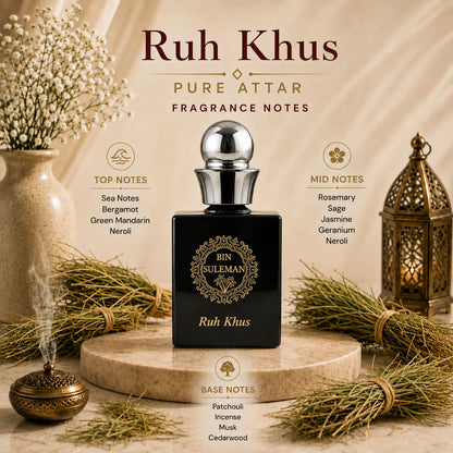 Ruh Khus Attar Luxury 10ml-Premium Long Lasting Fragrance For Unisex