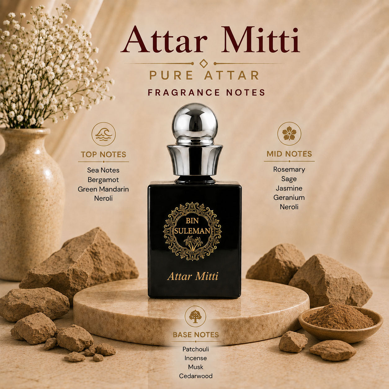 Attar Mitti Luxury 10ml-Premium Long Lasting Fragrance For Unisex