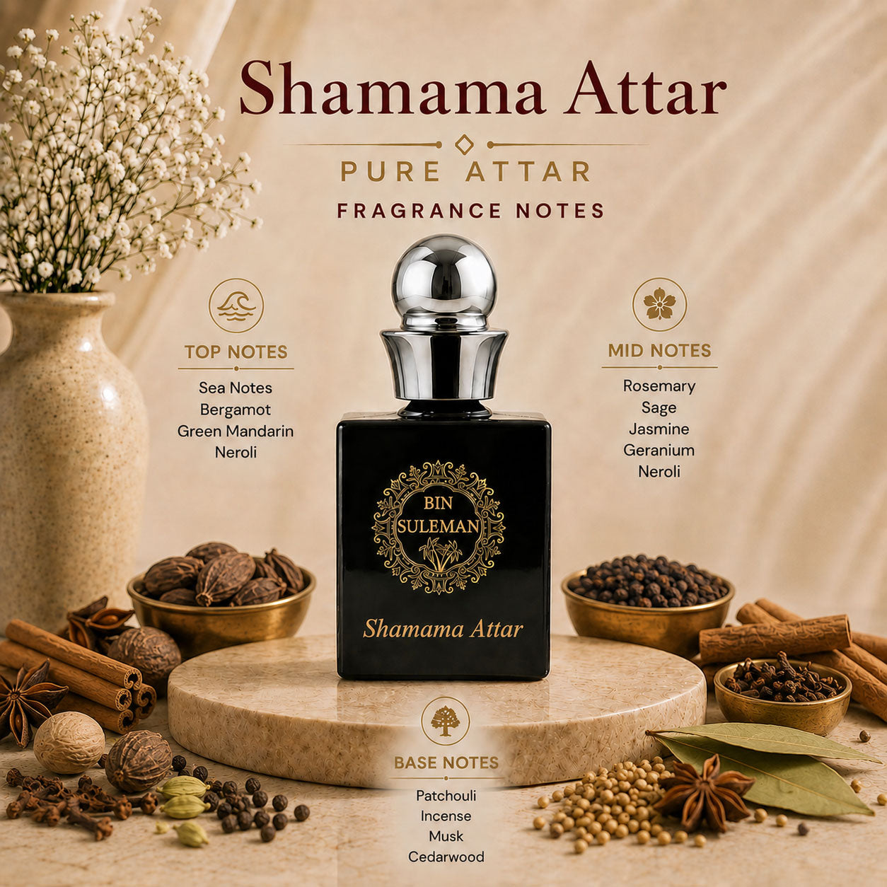 Shamama Attar 10ml-Premium Long Lasting Fragrance For Unisex